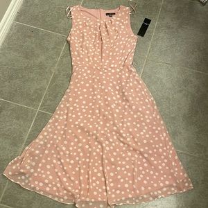 Pink polkadot spring dress